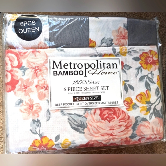 Metropolitan Bedding Queen Metropolitan Bamboo Sheet Set 6 Pieces